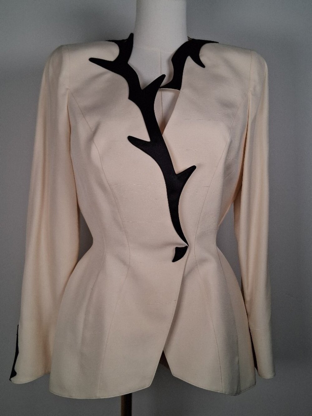 Vintage Thierry Mugler Silk Contrast Flame Blazer size EU 40 - US 8